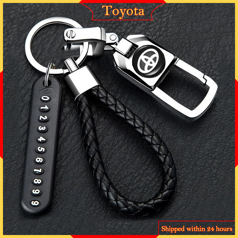 Toyota พวงกุญแจโลโก้รถยนต์ ความคิดสร้างสรรค์ เชือกกุญแจธุรกิจรถยนต์ เครื่องประดับ