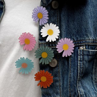 Daisy Brooch น่ารักญี่ปุ่น หมุดเข็มกลัด (ฟิล์มป้องกันบนพื้นผิว)