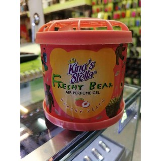 น้ำหอมติดรถยนต์ น้ำหอมหมีซิ่ง1ชิ้น สุดคุ้ม ตราหมี King Stella Freshy Bear Gel เจลน้ำหอมปรับอากาศ กลิ่น Peach พีช