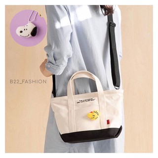 *พร้อมส่ง* กระเป๋าผ้าแคนวาส Peanuts Snoopy Dialog Mini Canvas Bag