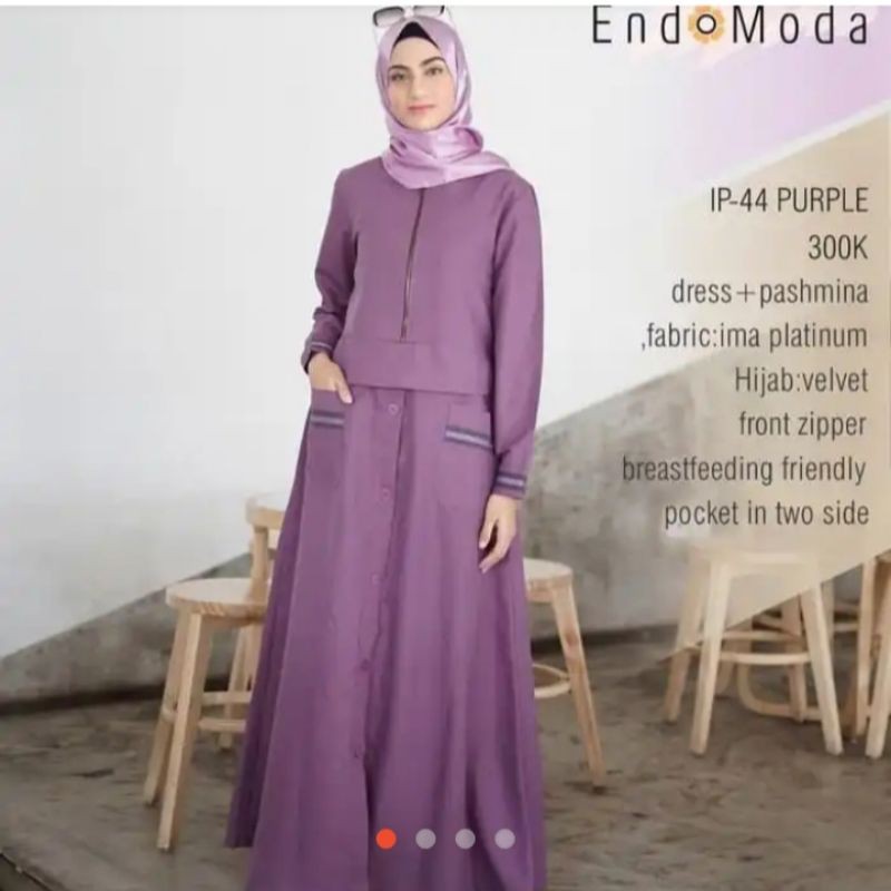 Gamis set Pasmina ฮิญาบ Endomoda IP 44