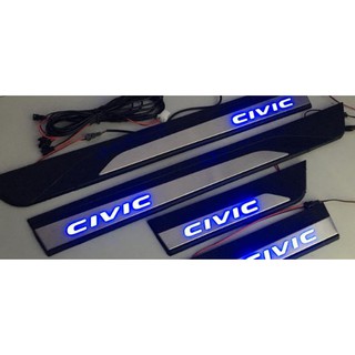 ชายบันไดสแตนเลส แบบมีไฟ HONDA CIVIC 2016
