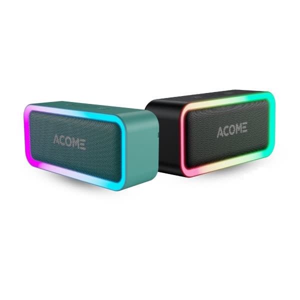 ACOME รุ่น A6 Bluetooth Speaker ลำโพงบลูทูธ ลำโพง แบบมีไฟ RGB 5W กันน้ำระดับ IPX5 ของแท้ 100% ประกัน
