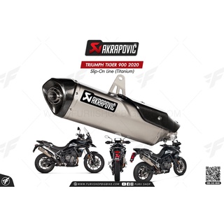 ท่อแต่ง Akrapovic Exhaust Slip-On Line (Titanium) TRIUMPH TIGER 900 2020