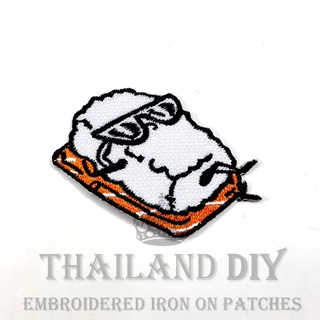 ตัวรีดติดเสื้อ การ์ตูน ตลก ซูชิ ลาย อาหาร Sushi food Cartoon Patch งานปัก DIY wop ตัวรีด อาร์มติดเสื้อ กางเกง กระเป๋า