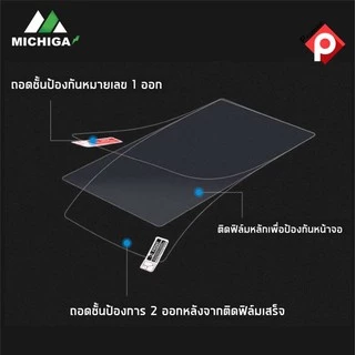 สินค้าขายดี!!! ฟิล์มติดจอแอนดรอยรถยนต์ ฟิล์มกันรอยจอแอนดรอย9นิ้ว10นิ้ว MICHIGA ติดง่าย สัมผัสลื่น คุณภาพดี มีของพร้อมส่ง