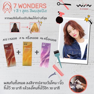 Set เบอรีน่า 7 Wonders  (A6/A15/A16)  เทรนด์สีผม สุดฮิต 2019 ม่วงพาสเทล เทาหม่น