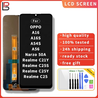 อะไหล่หน้าจอสัมผัส Lcd แบบเปลี่ยน สําหรับ OPPO A6 2021 A16 A16S A54S A56 Narzo 50A Realme C21Y C25 C25S C25Y