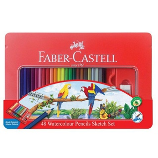 สีไม้Faber Castell ระบายน้ำนกแก้ว48สีกล่องเหล็กและ 36 สี กล่องกระดาษ