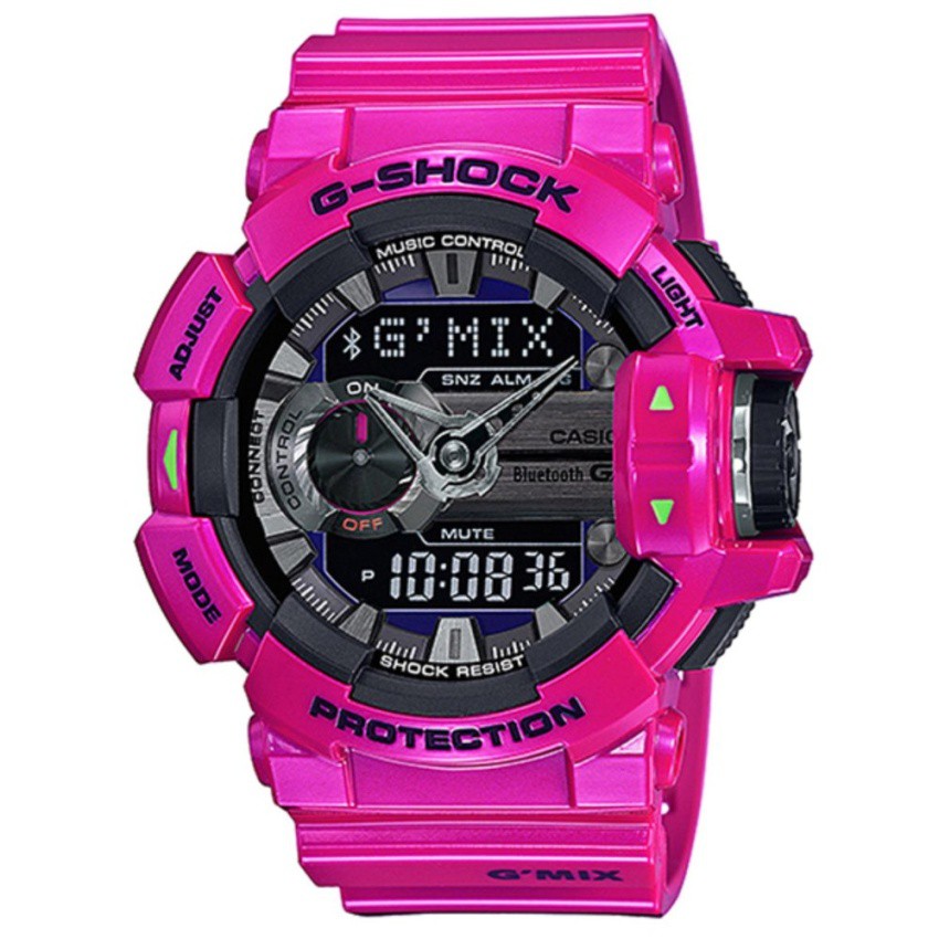 Casio G-Shock นาฬิกาข้อมือผู้ชาย สายเรซิ่น รุ่น GBA-400-4C - สีชมพู