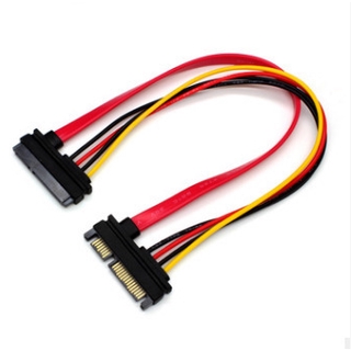 แดง 22 Pin Male to Female 7+15 pin SATA Data Power Combo Extension Cable 45CM