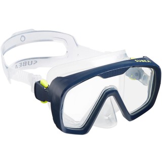 หน้ากากดำน้ำลึก SUBEA SCD 100 SCUBA DIVING MASK TRANSLUCENT SKIRT AND BLUE FRAME