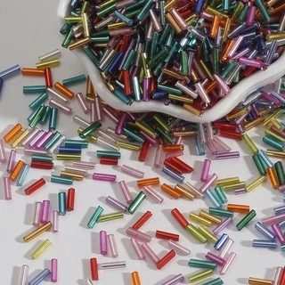 300 ชิ้น/ล็อต 2x7 มม.หลอดแก้วลูกปัดลูกปัดคริสตัลลูกปัดหลวม Spacer สําหรับ DIY เครื่องประดับทําสร้อยข้อมือผลการค้นหาอุปกรณ์