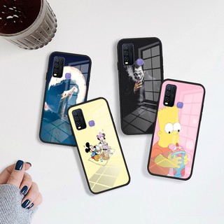 เคส มือถือ VIVO Y72 Y52 5G Y51 Y51A Y31 2021 เคสแข็ง กันกระแทก การ์ตูน ฝาปิด ผู้ชาย เคลือบ กระจกนิรภัย