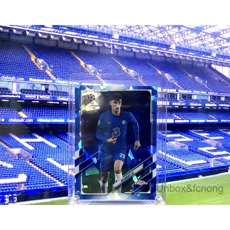 การ์ดนักฟุตบอล 2020-21 Topps Chrome UCL - Kai Havertz - Chelsea Sapphire Blue