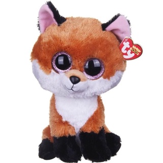 ♞﹉TY Beanie Boo s Big Glitter Eyes Slick Brown Fox 9" 25cm Plush Stuffed Animal Collectible Soft Doll Toy Christmas Gift