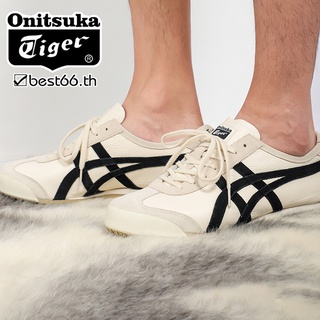 Onitsuka Tiger Mexico 66 (ของแท้ หนังนิ่ม) รองเท้าผ้าใบลําลอง แฟชั่น สําหรับผู้ชาย และผู้หญิง Onitsuka Tiger 1183B391-200 สีขาว