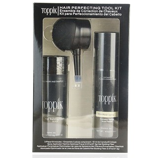 3in1Toppik Hair Building Fiberผงไฟเบอร์ปิดผมบาง27.5g.+สเปรย์+หัวพ่น=3ชิ้น