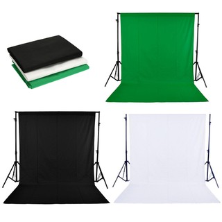 ◆ฉากกรีนสกรีนผ้าทอ 3 สี Green Screen Non-Woven Fabrics Backdrop 1.6 x 3M / 5 x 10FT