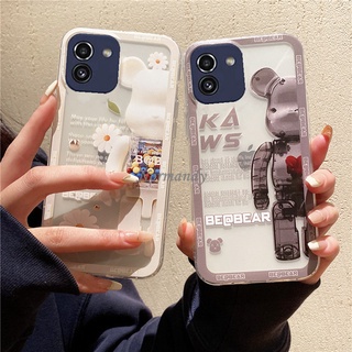 Hot Sale เคสโทรศัพท์ for Samsung Galaxy A03 S22 S22+ Ultra Plus S21 FE 5G 2022 New Style Creative Cartoon Bear Transparent Casing Silicone เคส Back Cover