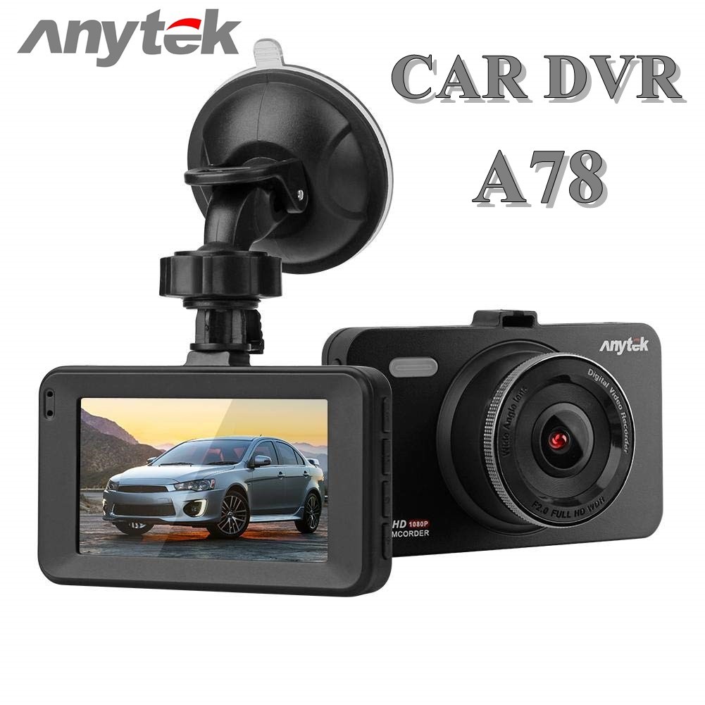 Anytek A78 3 Inch IPS 1080P FHD Wide Angle Car DVR Camera Night Vision Video Recorder Dash Cam