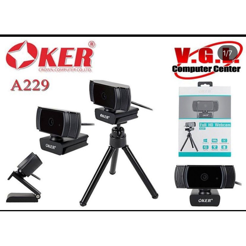 กล้องเว็บแคม CET-กล้องเว็บแคม A229 WEBCAM OKER FULL HD ความละเอียด FullHD 1080P