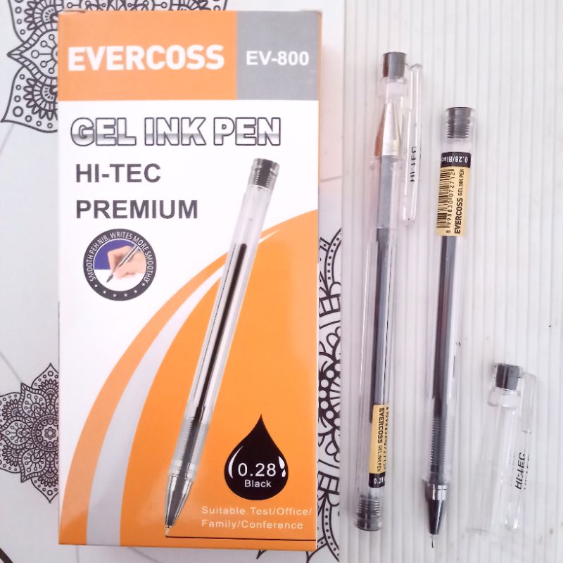RK Ballpoint Evercoss Gel Ink Pen EV-800 (เนื้อหา 12 ชิ้น)