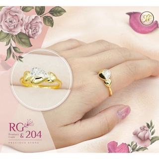 JNist แหวนเพชร ประดับเพชรสวิส CZ แหวนทอง Gold Diamond Women Ring รุ่น RG204