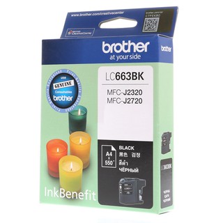 Brother LC663BK หมึกแท้ สีดำ จำนวน 1 ชิ้น