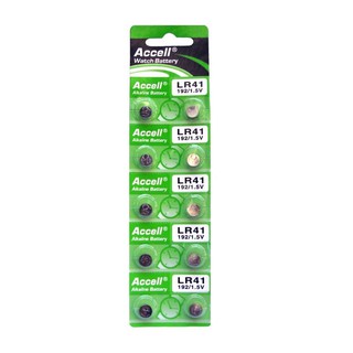ถ่านกระดุม Accell LR41 1.5V แพค10ก้อน