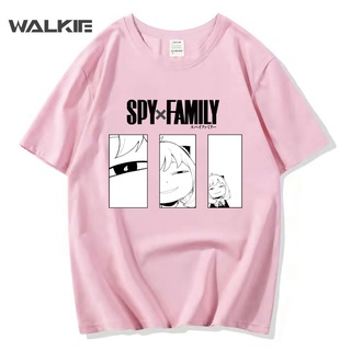 Walkie เสื้อยืดแขนสั้น พิมพ์ลายการ์ตูนอนิเมะ Spy X Family Anya สไตล์ญี่ปุ่น ฮาราจูกุ แฟชั่นฤดูร้อน สําหรับผู้หญิง และผู้