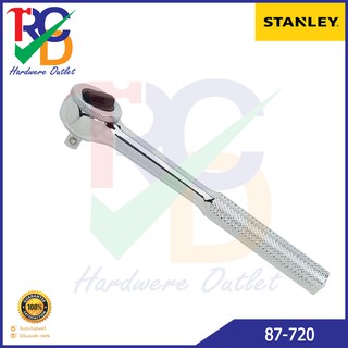 Stanley 87-720 ด้ามฟรีหัวกลม ด้ามลายกันลื่น ขนาด 1/2 นิ้ว x 250mm. ( Round Head Ratchet )