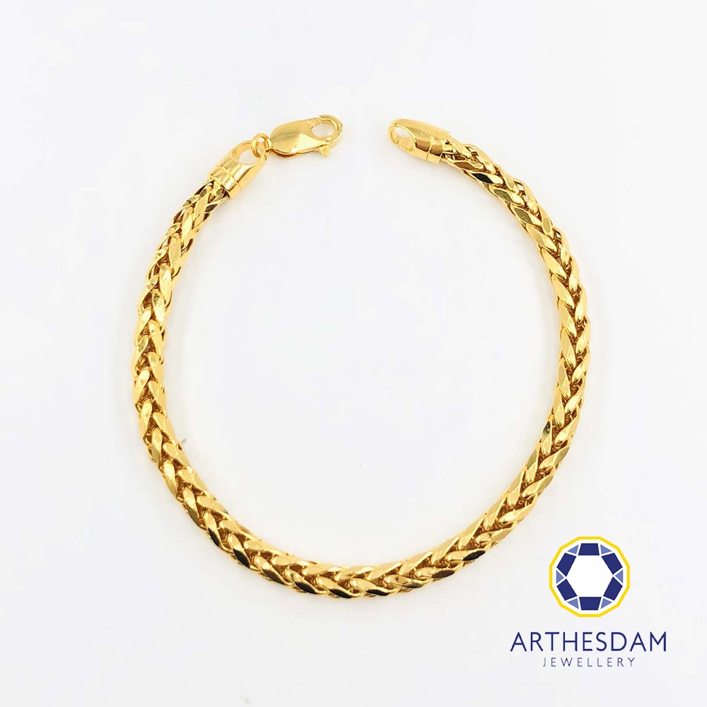 Arthesdam Jewellery 916 Gold Hollow Ice Cream Bracelet [สร้อยข้อมือ]