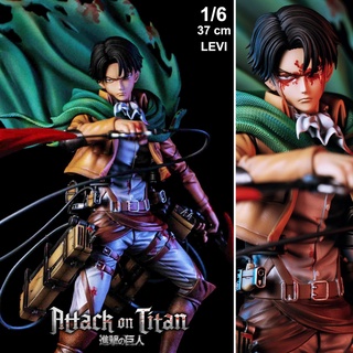 Figure ฟิกเกอร์ LC Studio จากการ์ตูนเรื่อง Attack on Titan ผ่าพิภพไททัน Levi Ackerman รีไวล์ แอคเคอร์แมน 1/6 สูง 37 cm