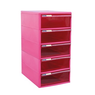 ตู้เอกสาร 5 ชั้น โครงสีชมพูลิ้นสีชักชมพู ออร์ก้า TCB-5BB/5-layer file cabinet, pink frame, tongue color, ORCA TCB-5BB