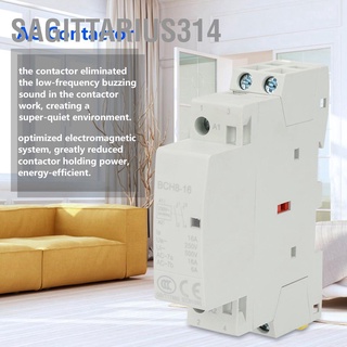 Sagittarius314 2P 16A 220V/230V 2NO 50/60HZ Din Rail Household AC Contactor