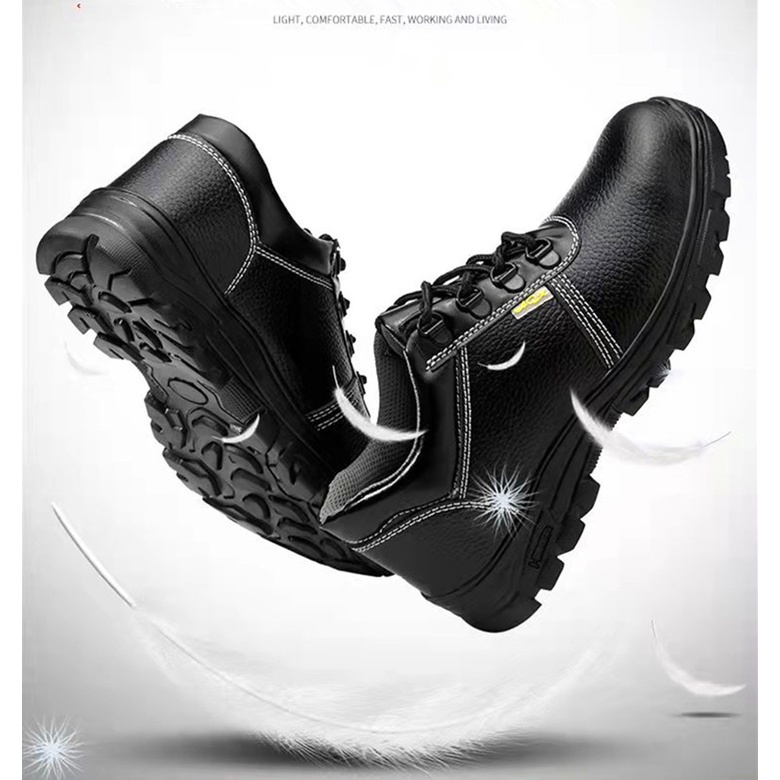 รองเท้าเซฟตี้ safety shoes หัวเหล็ก พื้นเหล็ก SIZE 36-48 J211