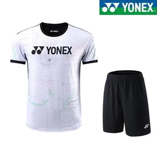 Yonex ชุดเสื้อแบดมินตัน แขนสั้น ระบายอากาศ แบบแห้งเร็ว สไตล์เกาหลี ฤดูร้อน สําหรับผู้ชาย และผู้หญิง