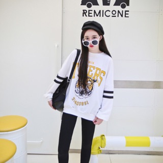เสื้อแขนยาว ลายTIGER แต่งแถบ