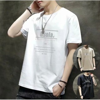 Triple A💕Korean version of the 2021 new short-sleeved T-shirt mens trend slim bottoming shirt youth plus size round ne