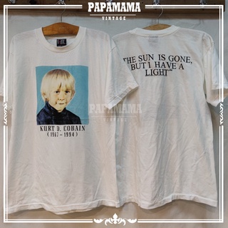 [ NIRVANA ] Kurt D. Cobain @1995 the end of music เสื้อวง เสื้อทัวร์ เนอร์วาน่า papamama vintage shirt