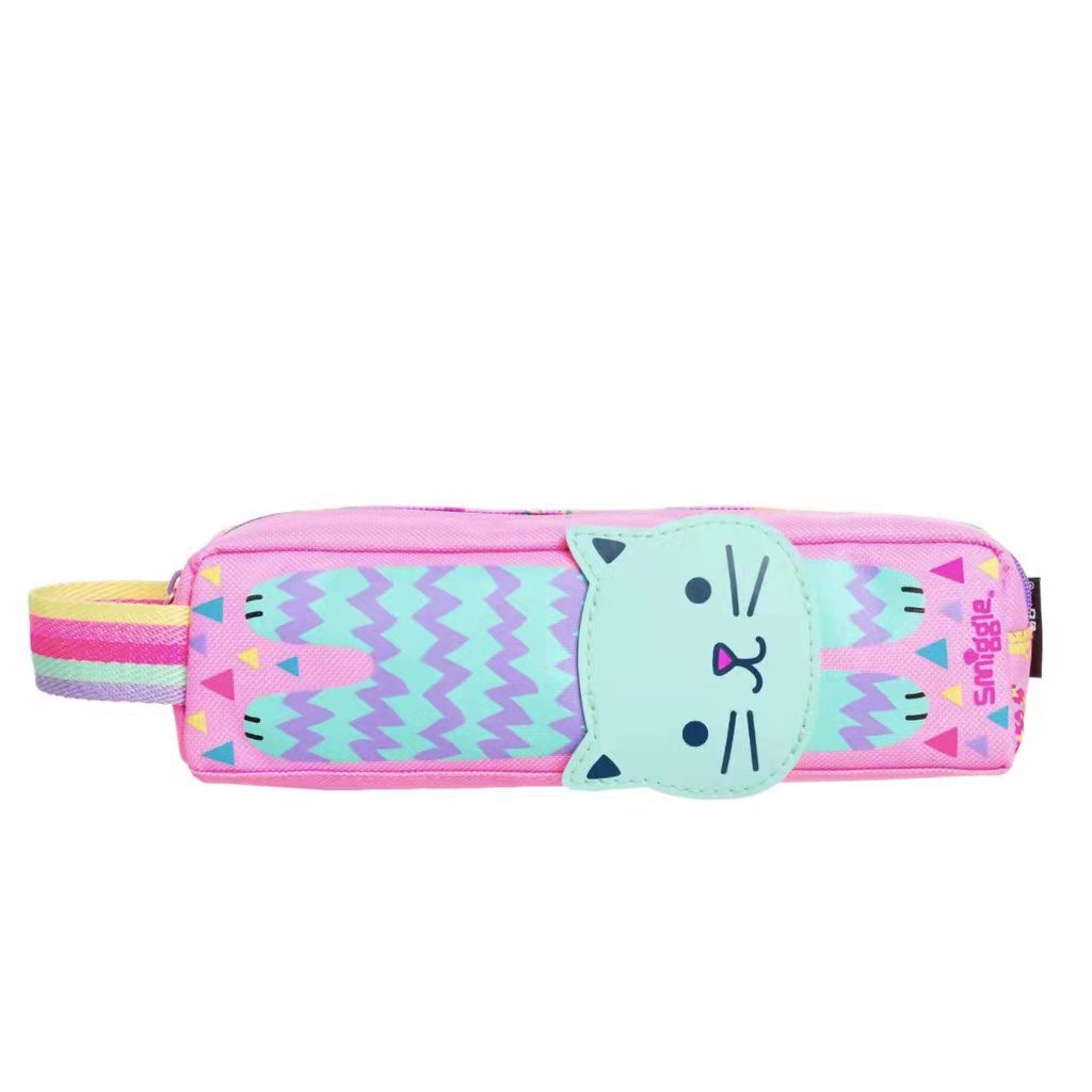 Smiggle กระเป๋าดินสอ ผ้าแคนวาส มีซิป อเนกประสงค์