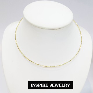 inspire jewelry โชคเกอร์คอ CH01-สีทองกลม งานทองเหลือง ขุบเศษทอง 24K