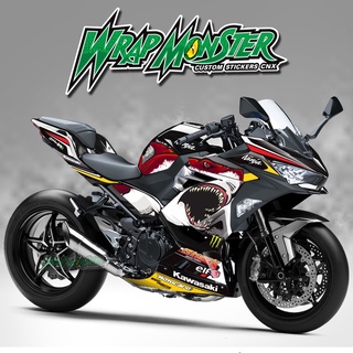 สติ๊กเกอร์แต่งลายรถ Kawasaki Ninja 400 รอบคัน ลาย ฉลาม 3