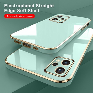 for realme 9 4G Luxury Plating Phone Case Shockproof Shell Back Cover For oppo realmy 9i 9 pro plus