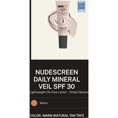NUDESCREEN DAILY MINERAL VEIL SPF 30Lightweight Oil-Free Lotion - Tinted Options(warm)