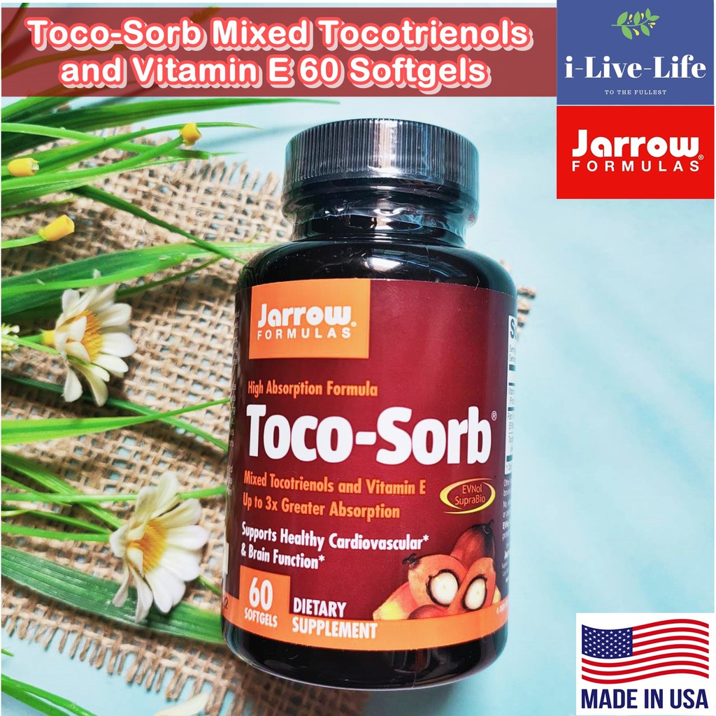 วิตามินอีจากน้ำมันปาล์มแดง Toco-Sorb Mixed Tocotrienols and Vitamin E ...