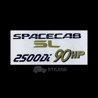 สติ๊กเกอร์ ติดฝาท้าย SPACECAB SL 2500Di 90HP TFR ปี 1991-1996 สีดำ-สีขาว ISUZU TFR STICKER