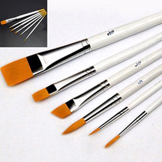 sunnyheart 6 ชิ้น Art Painting Brushes Set น้ำมันอะคริลิคสีน้ำศิลปิน Paint Brush Tool