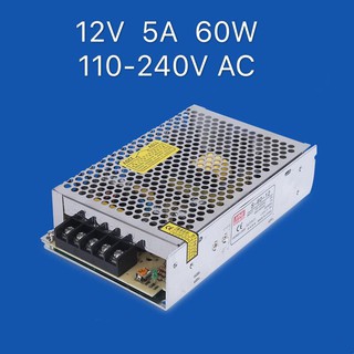 สวิทชิ่ง หม้อแปลงไฟฟ้า 5A 60W Switching Power Supply สวิทชิ่ง เพาวเวอร์ ซัพพลาย 12V